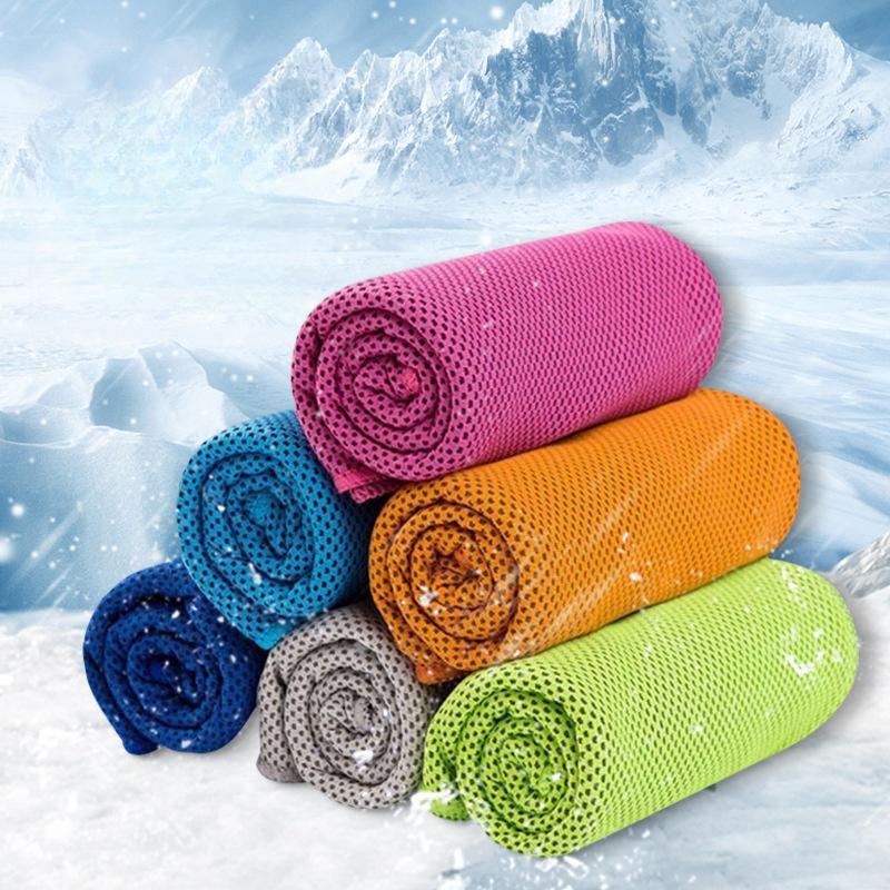 2026 Cooling Towel Silicone Wrapped Quick Dry Microfiber Cold Towel For Sport Fitness Beach Circular Ice Chill Towel Accessory