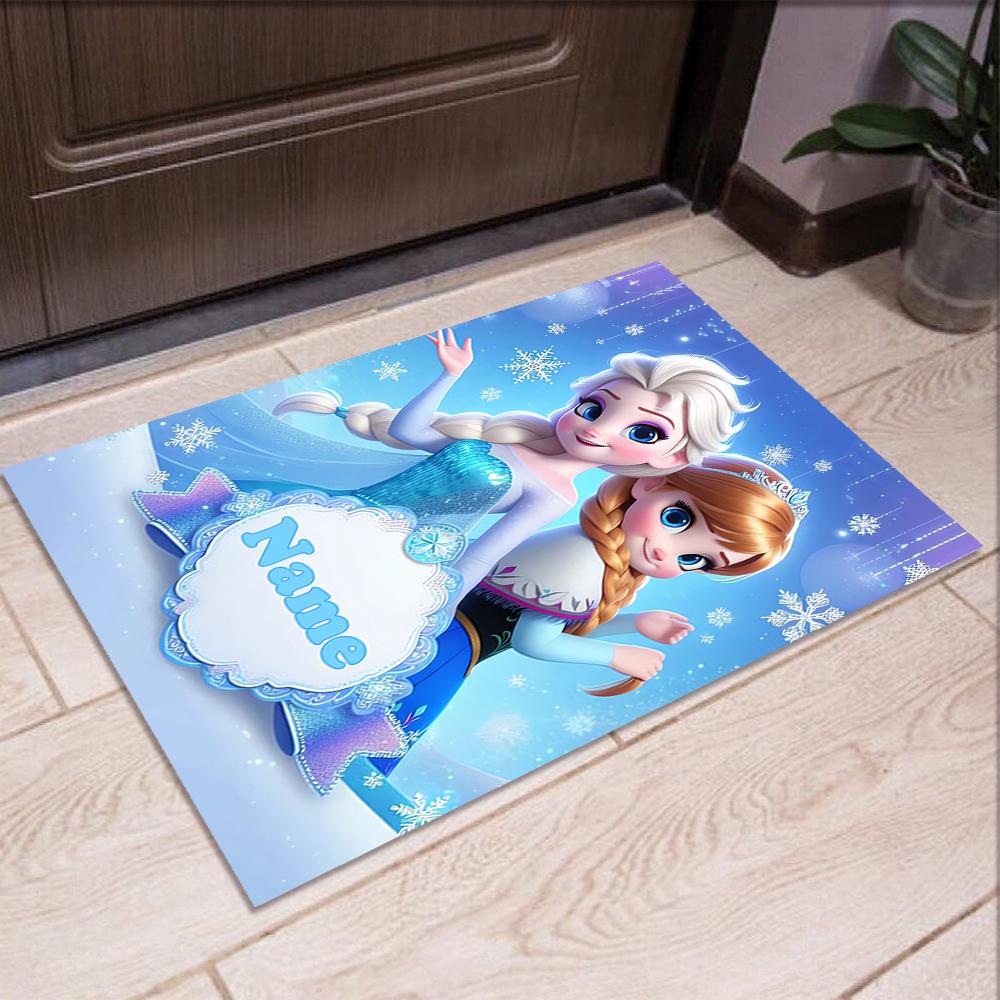 Custom Name Elsa Printed Carpet,Rug for Office Chair Living Room Bedroom Kitchen Room Decor Gifts.