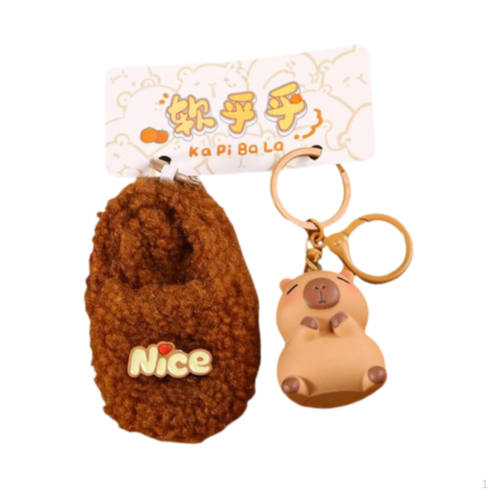 

Capybara Keychain Plush Toy Car Accessory for Women Adults Gift style B