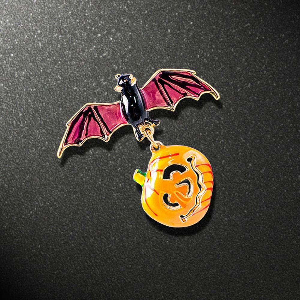 Ghost Pumpkin Lantern Brooch Zinc Zinc Alloy Halloween Brooch Cool   Girls