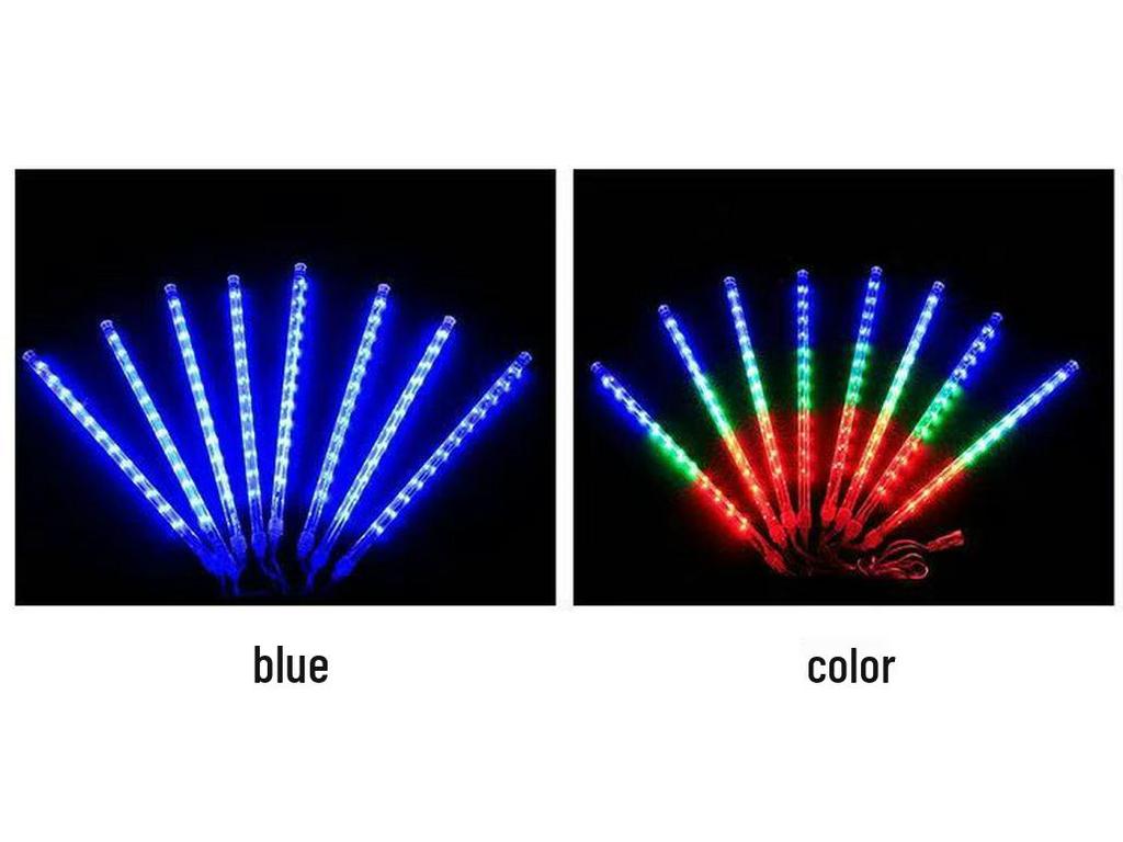 Outdoor Solar Meteor Shower String Lights - Holiday Decoration for Trees & Streets