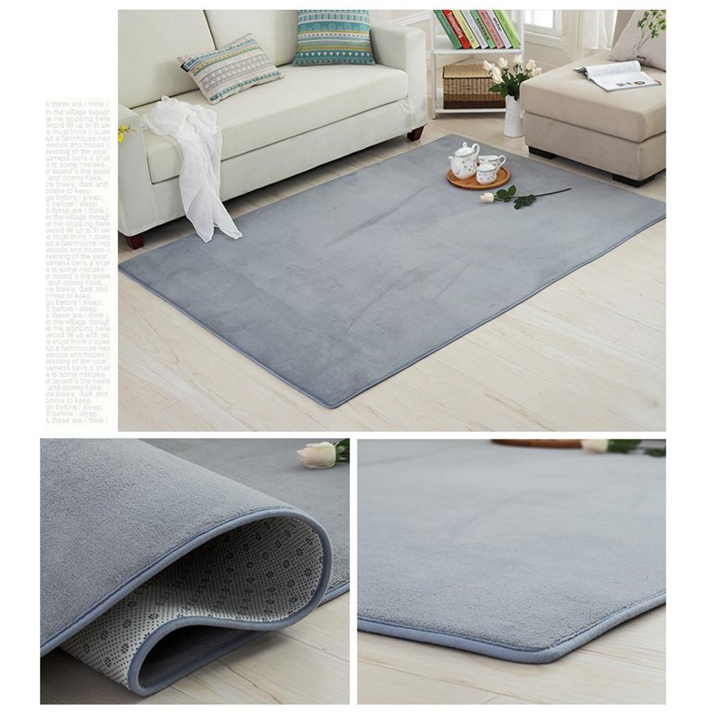 

Coral Velvet Soft Mat Non-slip Bathroom Pad Bedroom Floor Rug Carpet 40 x 60cm Grey
