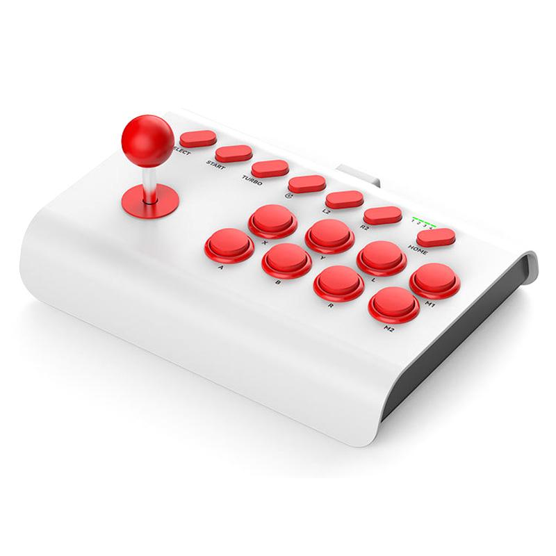 

BSP-Y02 Arcade Joystick Controller Universal Classic Handle Gamepad for PS4 Nintendo Switch Android iOS Cell Phone White/Red