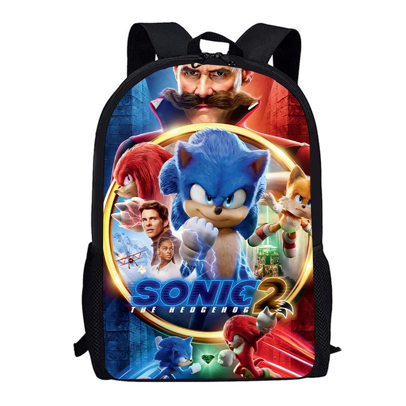 Sonic Kid, Elementary School Bag Children, Animation Cartoon Backpack