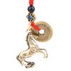 2026 Year Of Chinese Zodiac Horse Lucky Pendant Keychain Brass Feng Shui Wealth Car Key Ring Women Men Bag Pendant Jewelry Gift