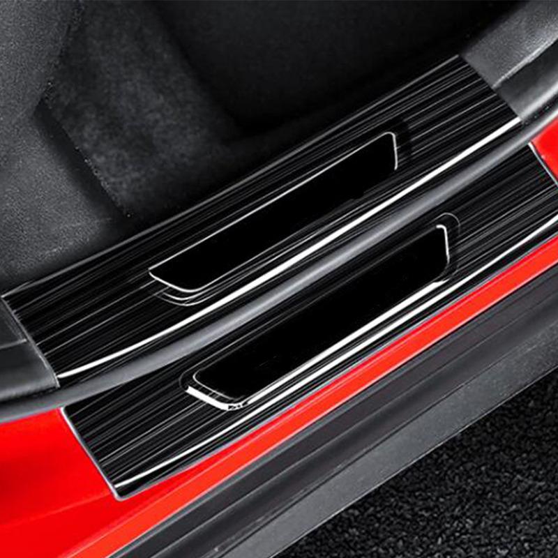 Car Body Stainless Steel Pedal Door Sill Scuff Plate Inner Threshold Bumper Parts 4PCs For Mazda CX-30 CX30