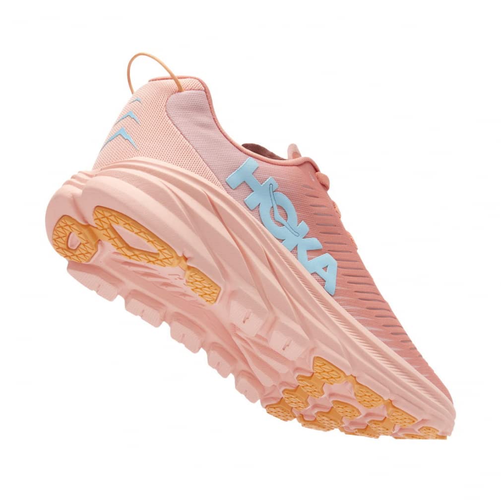 HOKA Rincon 3 Wide Track Field Running Size Coral and Baby Pink Women's & Shoes, 25.0,