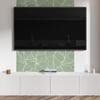 Naklejany Panel Dekoracyjny Do Szybkiej Odmiany Ściany 120X60 Cm Wzór Liści Z Falami