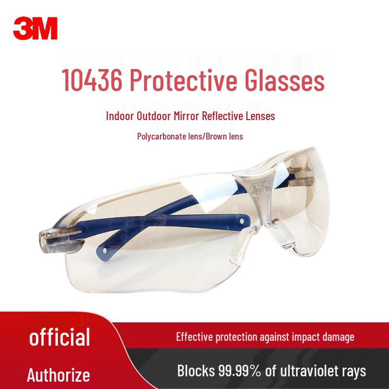 3M Industrial Goggles: Windproof, Dustproof, Anti-UV, Anti-Fog, Anti-Cutting, Splash-Proof Glasses. 10434 Goggles (Clear Anti-Fog Lenses)