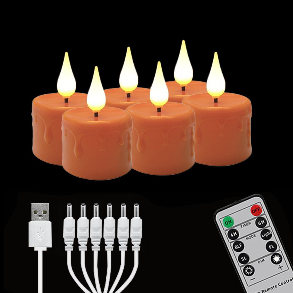 

Перезаряжаемая светодиодная свеча, беспламенные свечи с дистанционным управлением, светодиодная лампа, лампа на Хэллоуин, Рождество, домашний декор, ночник