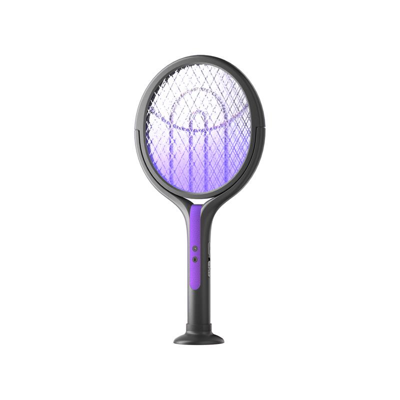 USB Rechargeable 3-in-1 Foldable Electric Mosquito Swatter with Automatic Fly Lure and Retractable Design