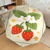 1PC Strawberry Flower Umbrella-8-Rib Reinforced, Automatic Open, Lightweight & Durable, Fashion Accessory for Outdoor-L0359