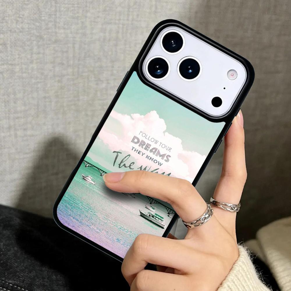 Capa Case for iPhone 17 Air 16 Pro Max 15 Plus 11 13 Mini 14 12 Back Phone Cover Travel inspiration