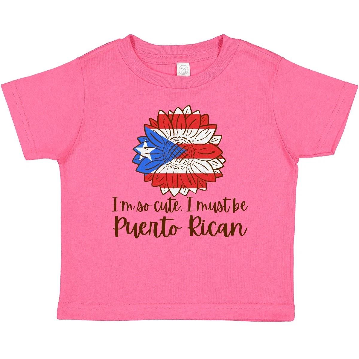 Inktastic I m So Cute, I Must Be Puerto Rican Sunflower Baby T-Shirt Flags New 140