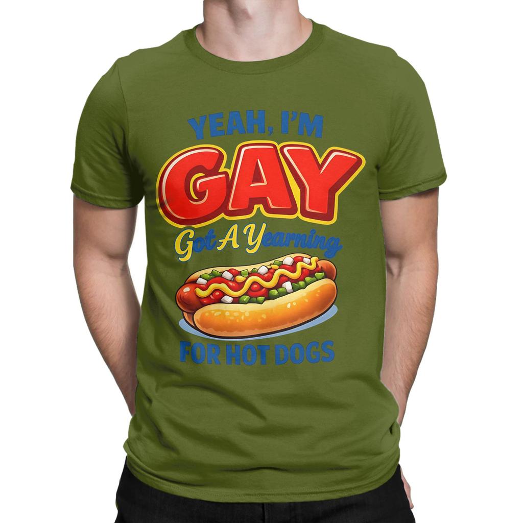 Yeah Gay Got A Yearning For Hot Dogs Novelty 100 Cotton Tshirt Chud Consuming Hotdogs Tees Tops For Unisex