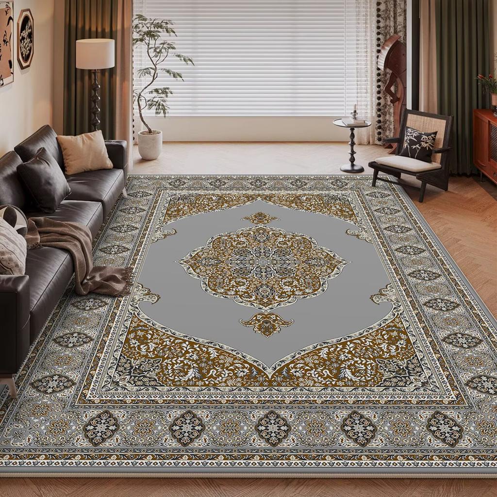 Bohemia Golden Deluxe Living Room Rugs Decoration Bedroom Anti Slip Floor Mats Large Area Carpet Lounge Rug Persian Mat Washable