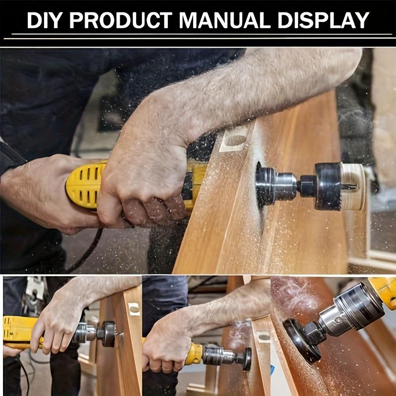 6Pcs Hole Saw Kit Durable Carbon Steel Metal Circle Power Drill Hole Cutter for Wood PVC and Plastic Woodworking Tools