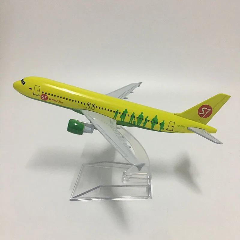 16cm Russian Airlines Siberia S7 Airplane Model Aeroflot Airbus 320 Aircraft Diecast Model Metal 1/400 Scale Plane