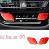 Red Aluminum Central Console AC Button Cover Trim For Toyota C-HR CHR 2018-