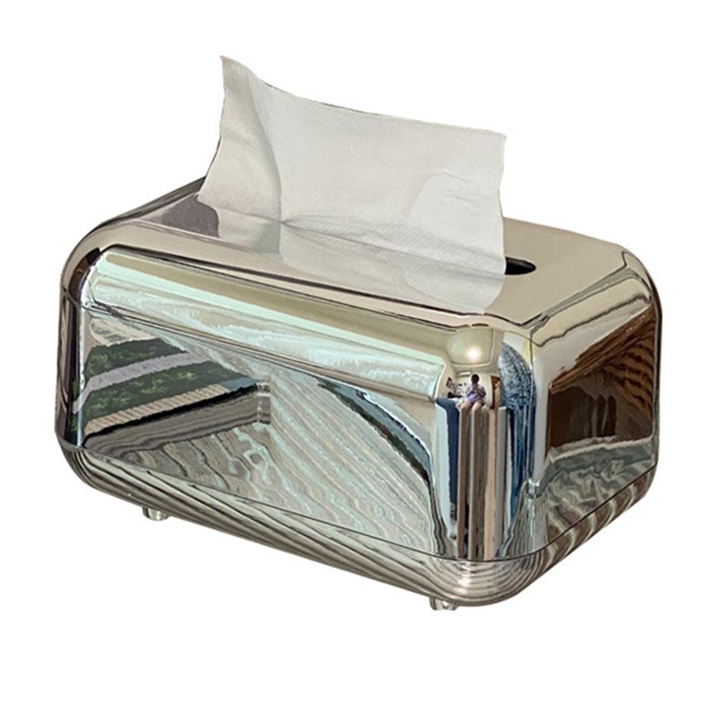 Tissue Box Cover Large Capacity Rectangle Vintage Tissue Box Holder Napkin Dispenser for Home