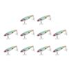 10PCS Fish Shape Artificial Bait High Simulation Aluminum Alloy Fishing Lure Bait with Barb