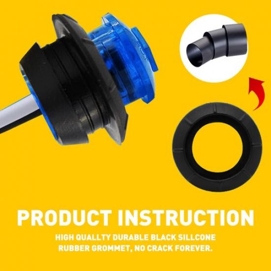 10X 3/4" Round Blue LED Signal Trailer Clearance Side Marker Light DOT ATV RV