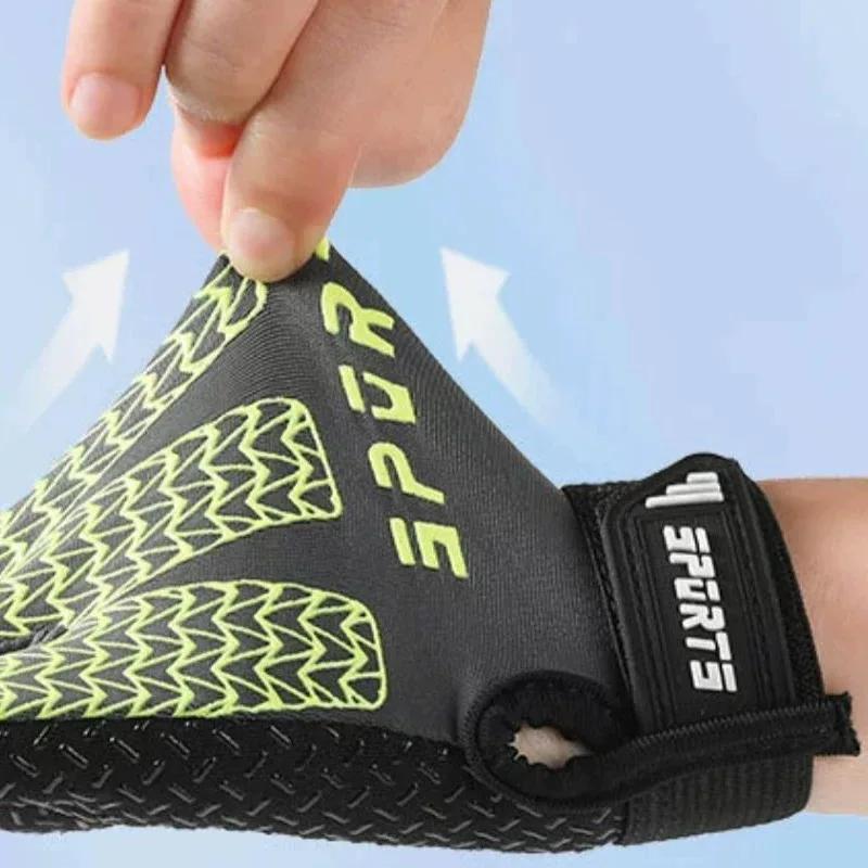 Kinder Fahrradhandschuhe Rutschfest Stoßdämpfend Halbfinger Fahrradhandschuhe Schützend Abriebfest Leichtgewicht Sport Handschuhe