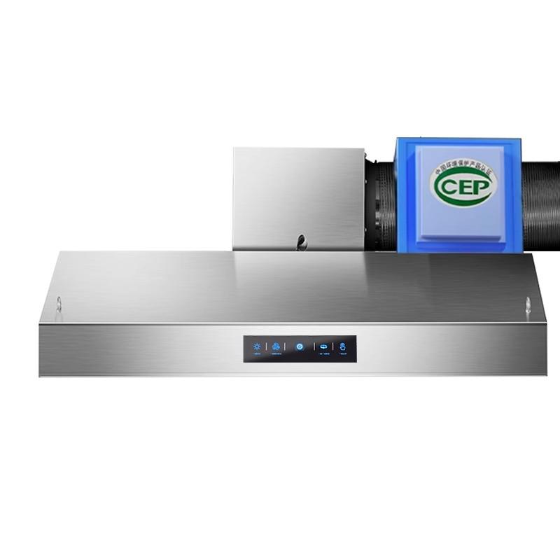 Commercial High-Suction Stainless Steel Range Hood for Restaurants with Wood-Fired Stove Purification