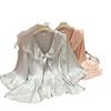 [Girl Yu Nian] Court style sweet French pure desire wind summer ice silk lace pajamas loungewear