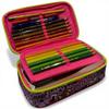 Sj Gang Girls' School Pencil Case - Set with Crayons, Markers and Pens