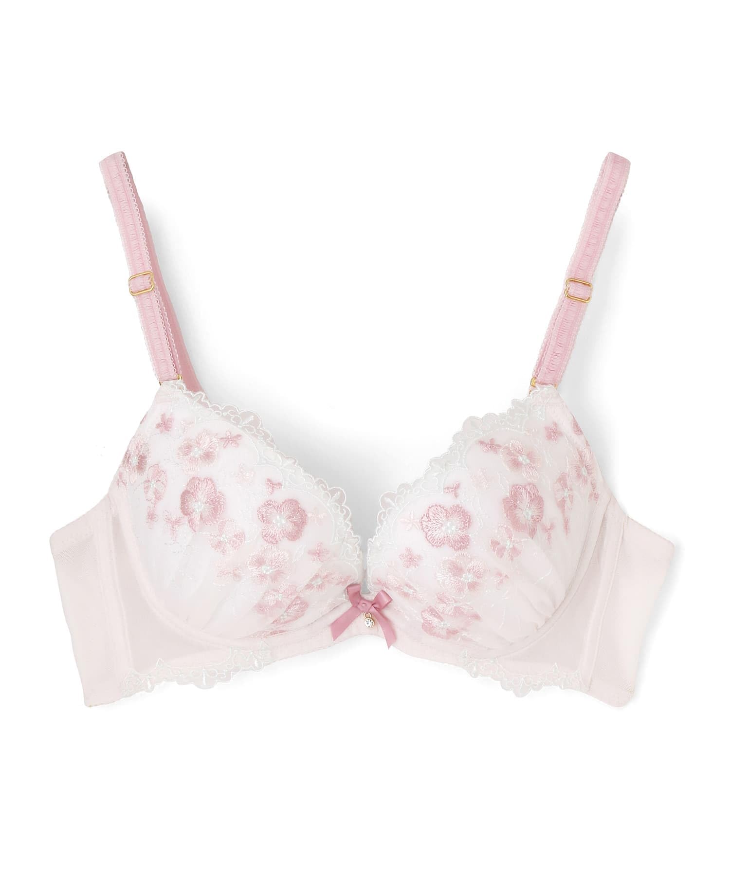 

Nozari Fit Series Comfortable Comfortable Comfortable Flower Women s Bra, Fit, Embroidery, Bloom, Pink, 57-34-24-1642