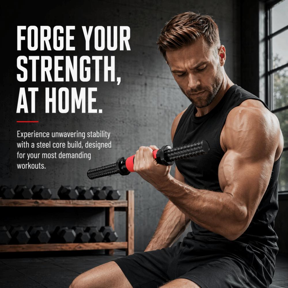 3PCS Steel Weight Bar Set Threaded Ends Black and Red Dumbbell Dumbbell Handle Set Home Gym