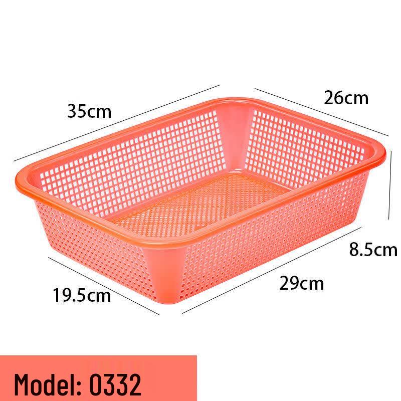 Rectangular Plastic Draining Basket Set