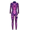 Halloween Cyberpunk Skeleton Costume Women Gothic Sexy Rose Skeleton Slim Bodysuit Adult Role Playing Tights Stage Fancy Suit