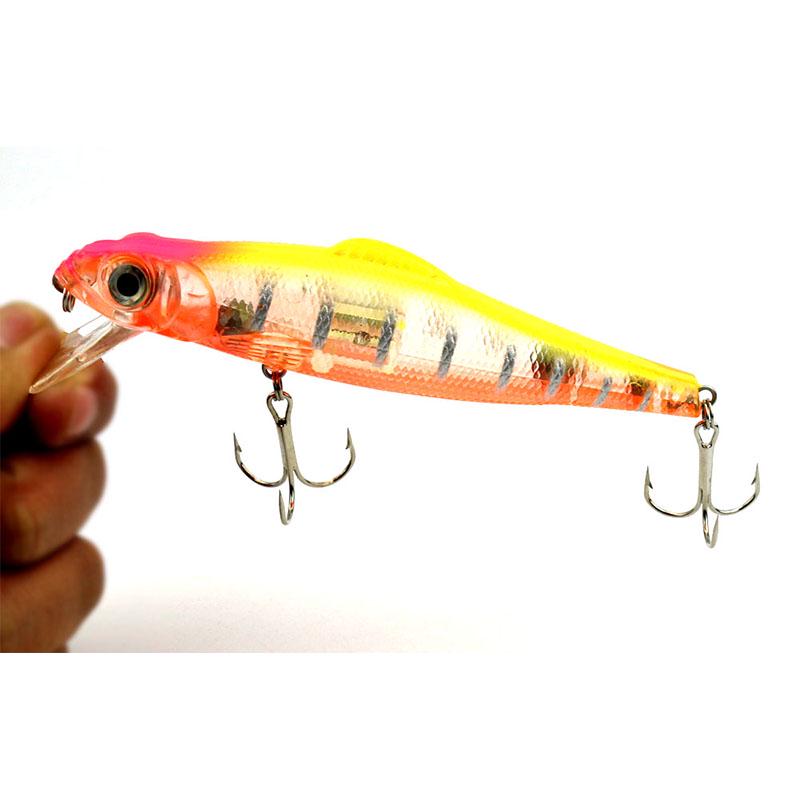 HENGJIA 5 stück/10 stück Minnow Angeln Köder Wobbler 3D Augen Langsam Sinkend Angeln Zubehör