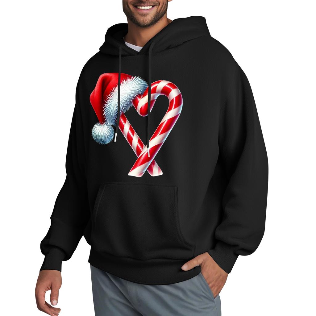 Men's Hooded Sweatshirt, Contrasting Color Sweatshirt, Sports   Casual Jacket