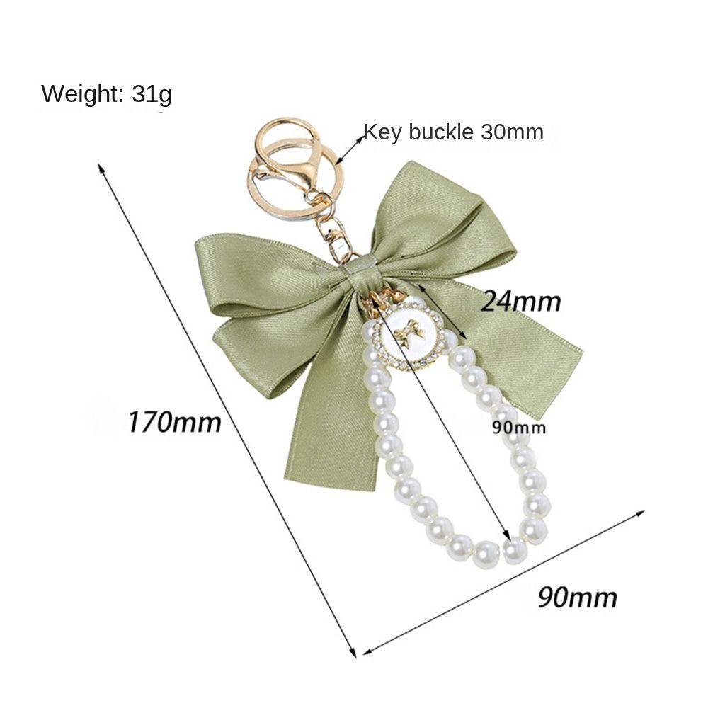 Large Bowknot Bowknot Key Chain Multi-color Pearl Bow Hanging Ornament Heart Shape White Bowknot Charm Keychain Gift Giving