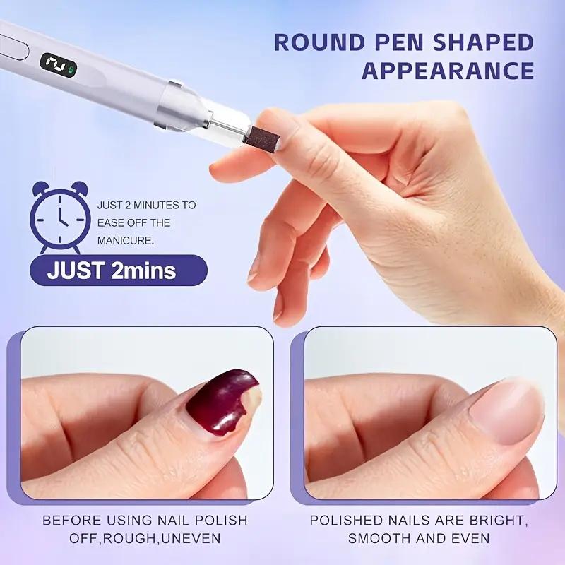Professional Manicure Pedicure Kit Cordless Electric Nail File Set Nail Drill Machine Hand Foot Care Tool for Grind Trim Polish