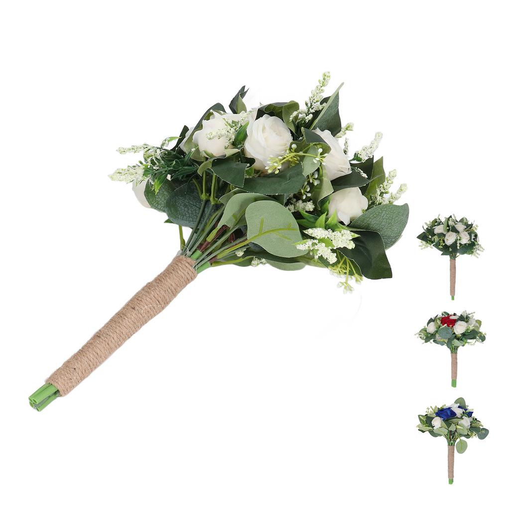 Wedding Bouquet Artificial Fake Flower Bouquet Romantic Bridal Hand Bouquet for Celebration Ceremony