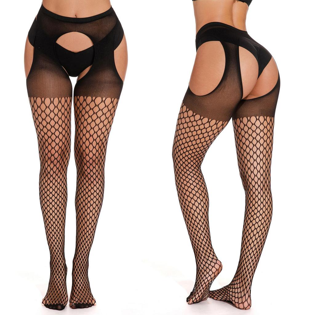 Nylon Mesh Stockings For Women With Hollow Pattern Summer Thigh Highs