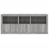 Sideboard with LED Lights Gray Sonoma 162 x 37 x 67 cm