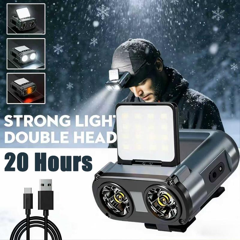 Ultra Bright Mini Rechargeable Head Lamp LED Clip On Cap Light Waterproof Sensor Hat Light Flashlight Headlamp for Fishing Camp