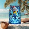1Pc Christmas Minions Celebration Beach Towel Microfiber Beach Towel Thin Absorbent For Beach Swimming Yoga Bath Sports