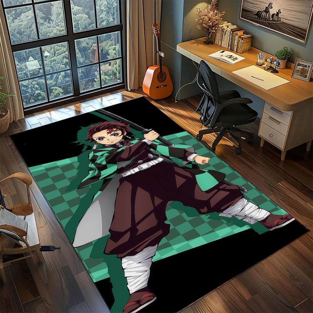 

Muzan Kibutsuji Demon Slayer Carpet for Living Room Bedroom Home Decor Cool Movie Mat Play Floor Mat 60x90cm