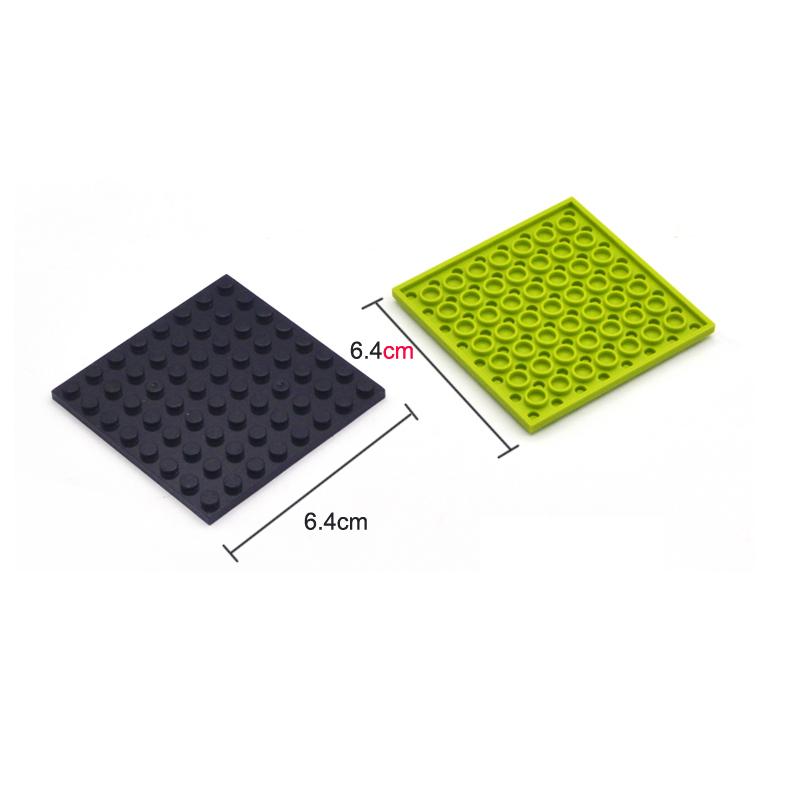 Bricks Toys DIY Educational Creative Compatible Brand Thin Dots 10pcs Building Blocks Figures 8x8 12Color Size With for Children