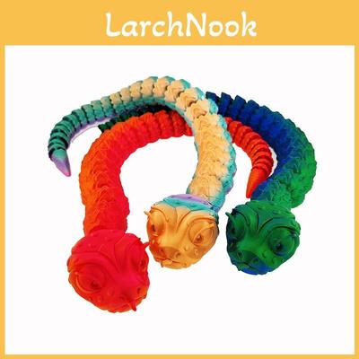 Adorable 3d Printed Snake Toy With Big Eyes For Creative Decor In Aquariums And Parties