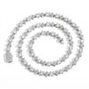 6MM Stern Tennis Zirkon Halskette - Trendige Hip Hop Schlüsselbein Kette
