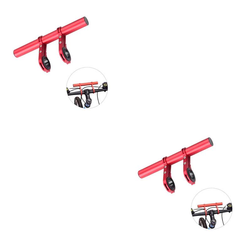 Supporto Estensione Manubrio Doppia Staffa per Bicicletta Porta Specchietto Clacson Luce Adattatore Riser Estensione per Bici Scooter