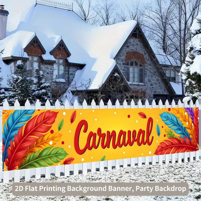 2D Carnaval Party Banner for Rio Carnival Themed Photo Booth Decoration