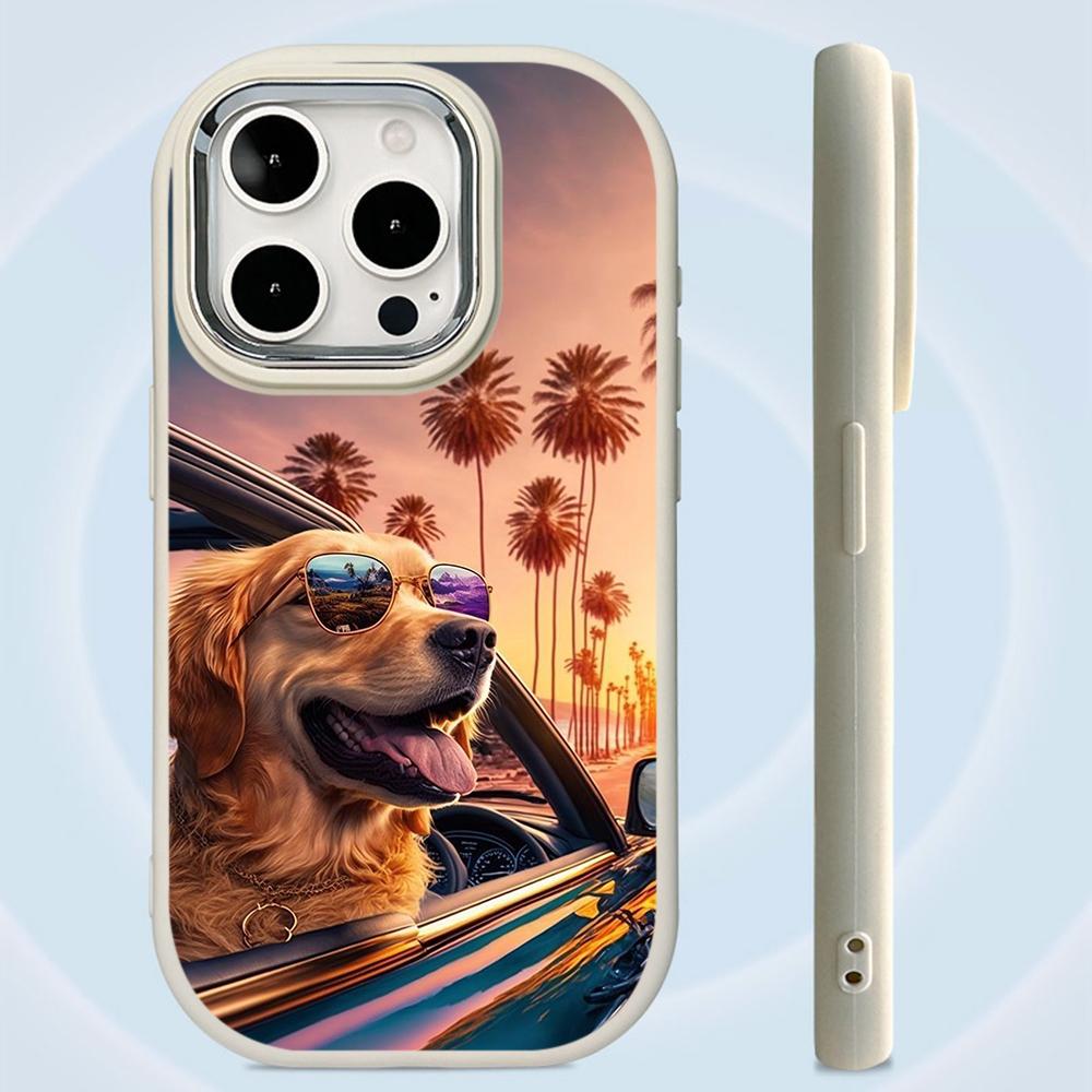Ae76 Dog Color Doodle Design Art Phone Cases for Samsung A13 A32 A53 A04e A54 S23 S24 Ultra Infinix Hot 40i Huawei Metal Camera Protective Back Cover